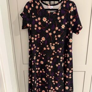 LuLaRoe Carly (Black and Purple High Low Dress)